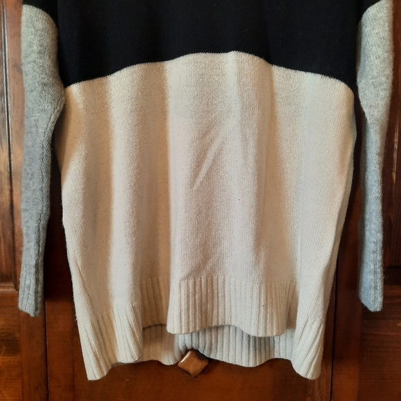 Mason wool cashmere blend colorblock crewneck sweater size small - Picture 3 of 9